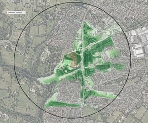 Viewshed Analysis Suburban Map